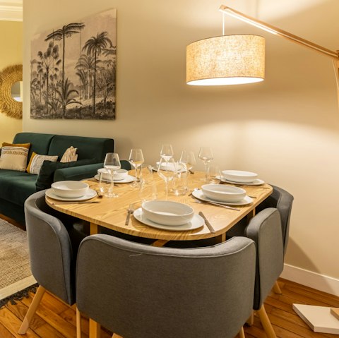 Enjoy a cosy night in and share stories from the day around the table