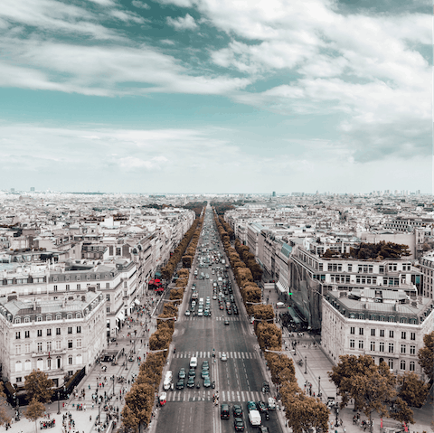 Treat yourself to some retail therapy along the famous Champs-Élysées, less than a minute on foot from your door