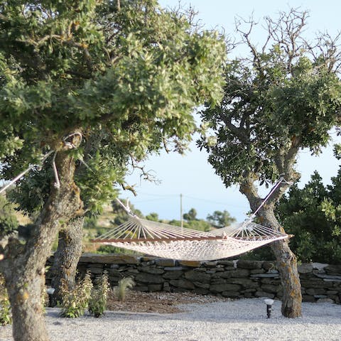 Take an afternoon nap in the shade of the trees as you get comfortable on the hammock