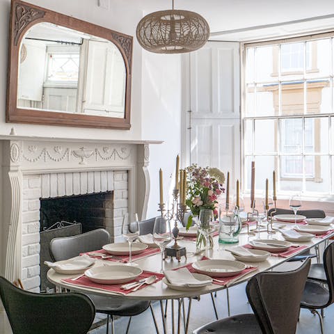 Soak up the Georgian architectural beauty of the atmospheric dining table