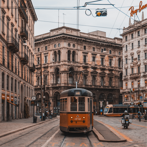 Stay in the heart of Milan, just a ten-minute tram from fashion area Quadrilatero d'Oro