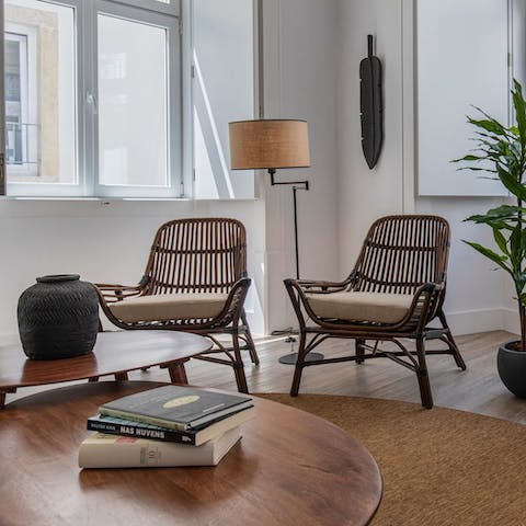 Settle into a seat by the window and lose yourself in the pages of a good book