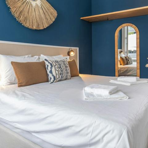 Sleep soundly in the stylish bedroom