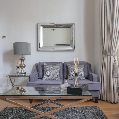 Make yourself at home in the stylish living room