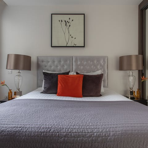 Get a serene night's sleep in the comfortable beds