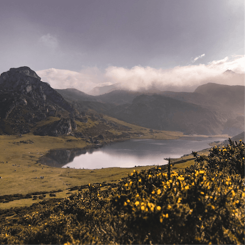 Hike the trails around La Focella lagoon, a short walk away