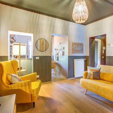 Unwind in the inviting living spaces of this home