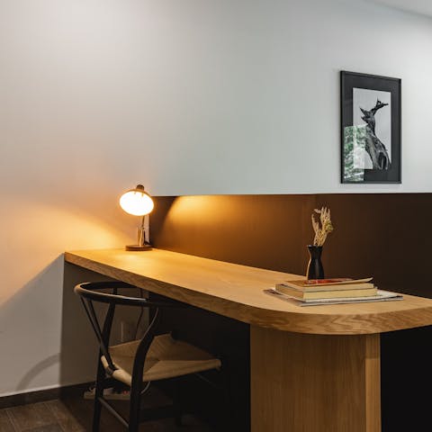 Get some work done with dedicated desk space provided