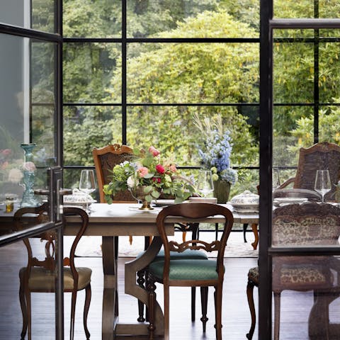 Enjoy a feast fit for royalty in the dining room