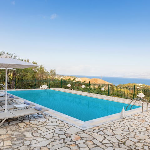 Enjoy hot afternoons relaxing on a lounger or swimming in the pool