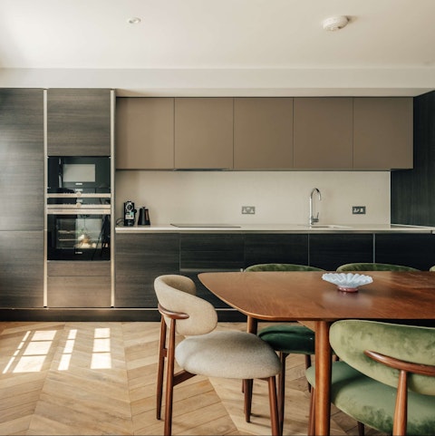 Rustle up dinner and dine together around the table