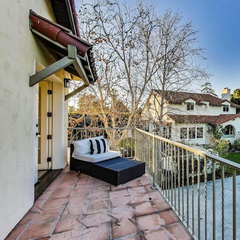 Watch the sun go down from the balconies
