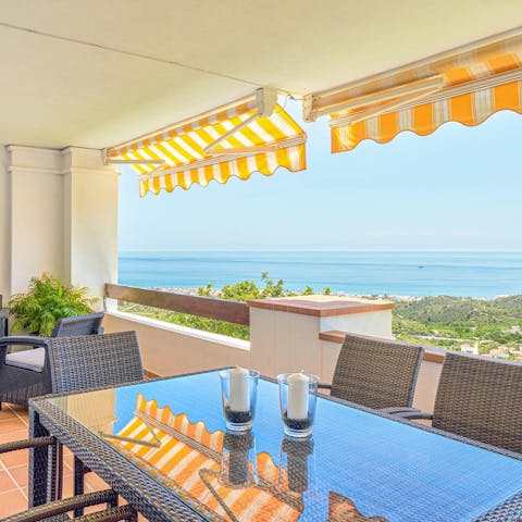 Find the perfect spot for sunset drinks on the terrace
