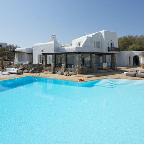 Enjoy refreshing dips in the pool in between sunbathing sessions