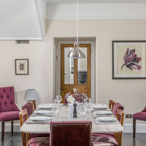 Lay the table for an evening meal – the speaker system will bring the vibes