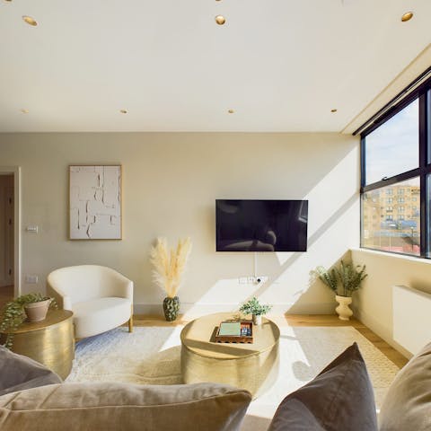 Spend your downtime relaxing in the sunlit living space