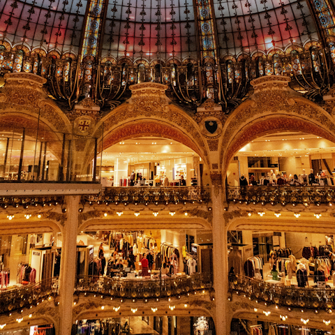 Treat yourself in Galeries Lafayette Haussmann – it's a short walk away