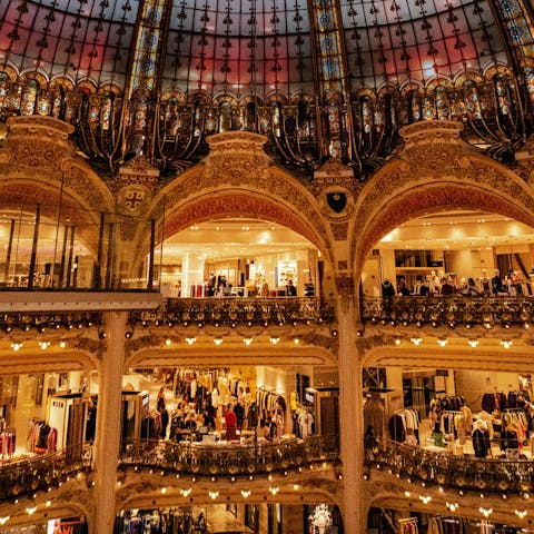 Treat yourself in Galeries Lafayette Haussmann – it's a short walk away