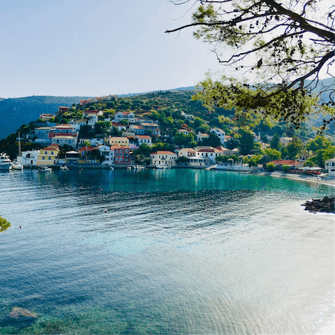 Visit the beautiful town of Argostoli, just a ten-minute drive away