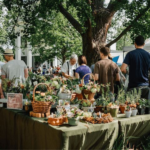 Pick up produce from Union Square Greenmarket, a short walk away
