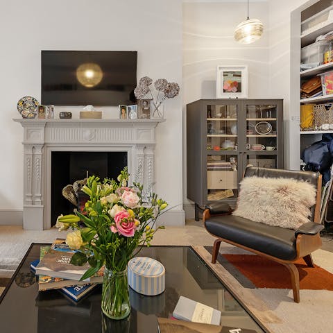 Admire the collection of vintage furniture and quirky curiosities throughout the home