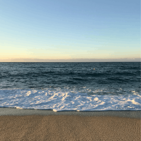 Splash in the sea – the beach is 7 kilometres away