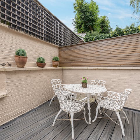 Wind down with evening drinks on the private terrace