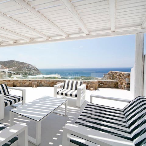 Start your days with a cup of coffee, while soaking up views over the Mediterranean Sea
