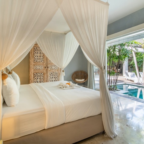 Wake up in paradise and head straight outside