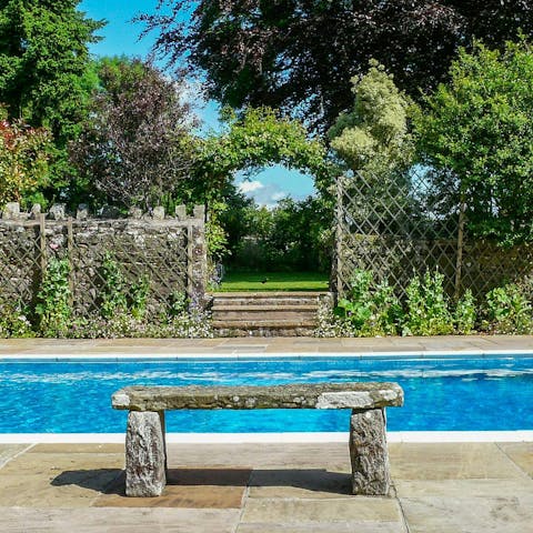Make the most of the Gloucestershire sun with the shared pool