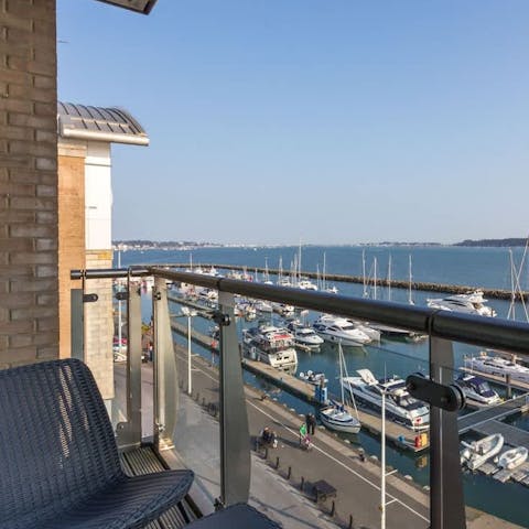 Watch harbour life unfold from the private balconies