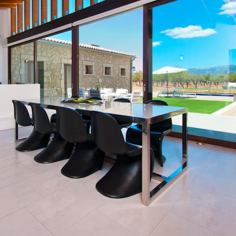 Enjoy the countryside views with your ensaïmadas for breakfast