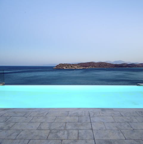 Enjoy the coastal scenery from the private infinity pool