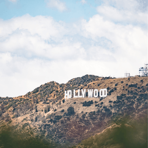 Stay in Beachwood Canyon, literally steps from the Hollywood sign