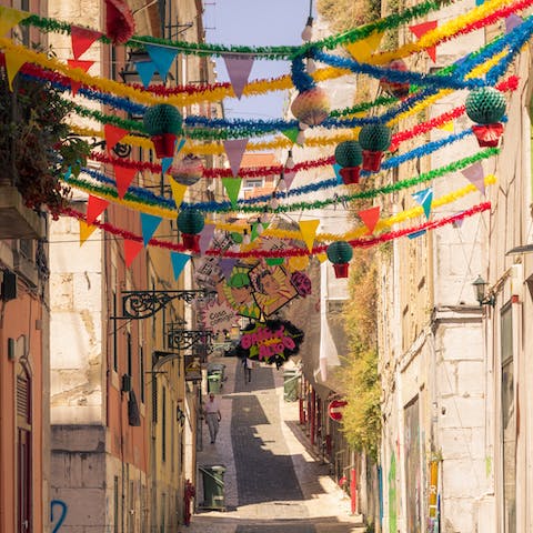Stay in the heart of Lisbon's Bairro Alto, one of the city's liveliest districts