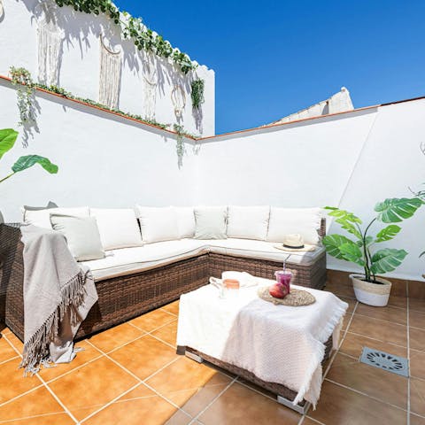 Soak up the sun on one of two private terraces