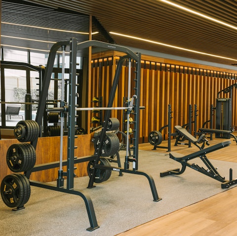 Work up a sweat in the building's fitness centre
