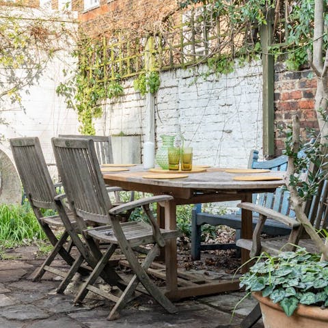 Relax in the garden with a glass of English sparkling wine