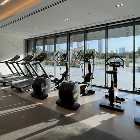 Embrace energising workouts in the communal gym