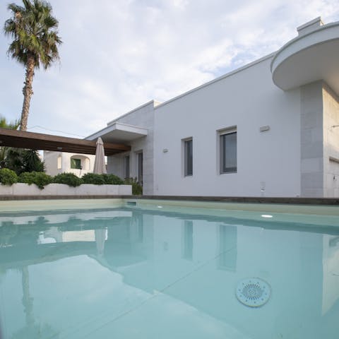 Spend sunny days around the private pool