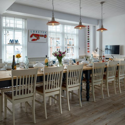 Come together at the dining table for a hearty evening meal