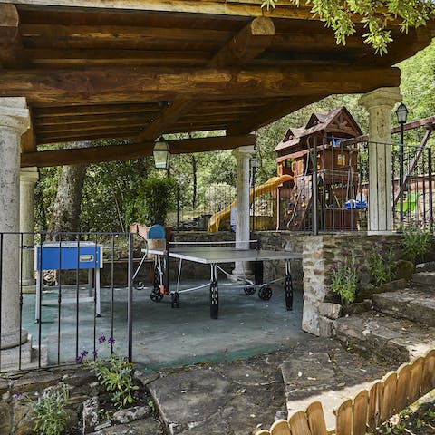 Keep the kids entertained in the outdoor games room and playground