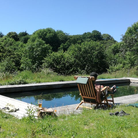 Head out into the grounds and jump into the shared swimming pool