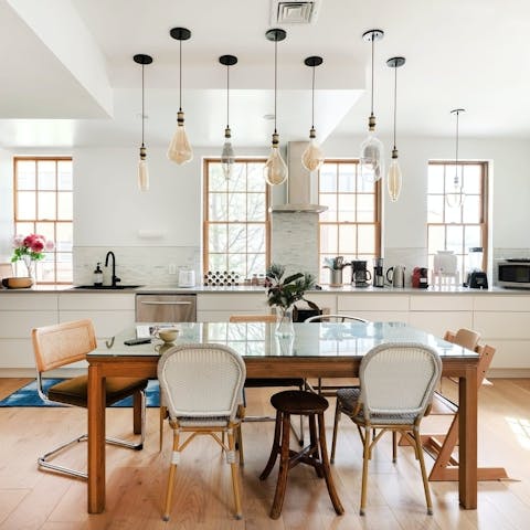 Enjoy a family meal after a busy day exploring NYC