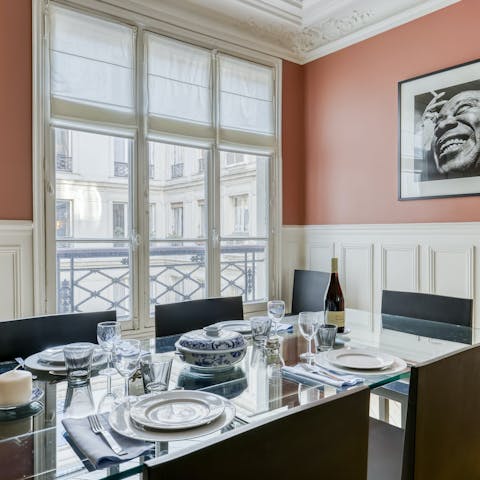 Savour French inspired meals at home or walk to a restaurant