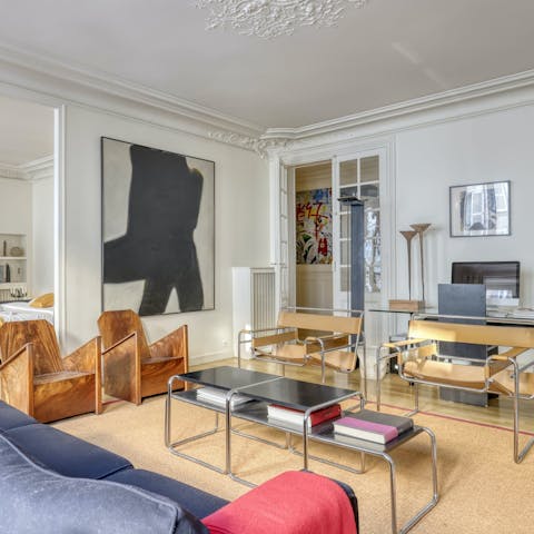 Relax and unwind with a book in the living room