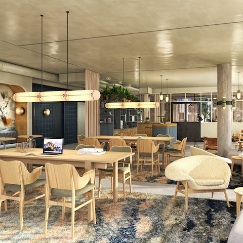 Find a cosy corner in the communal guest lounge