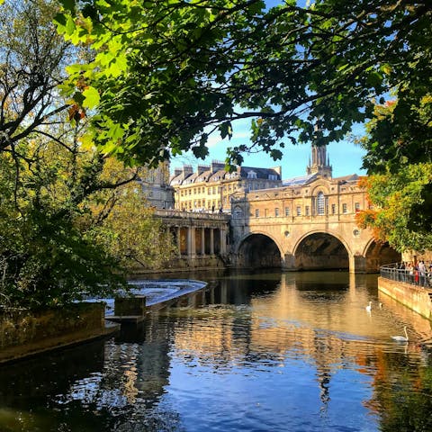 Enjoy picturesque strolls through the historic heart of Bath