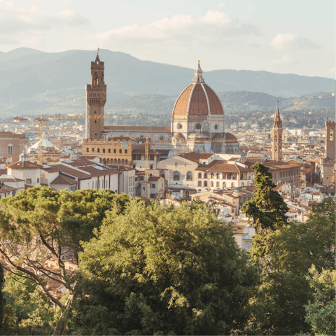 Explore Tuscany’s capital city, including Florence Cathedral, a short stroll away