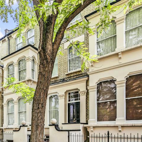 Admire quintessential London architecture on your leafy street